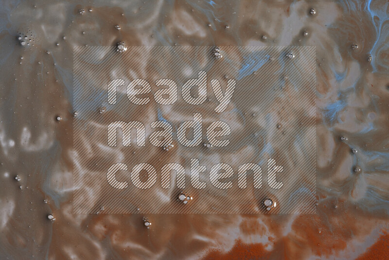 خلفية ملونة مع مزيج من ألوان الطلاء البرتقالي والأزرق