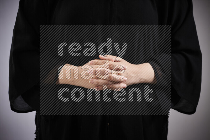 Woman hands gesturing sign language