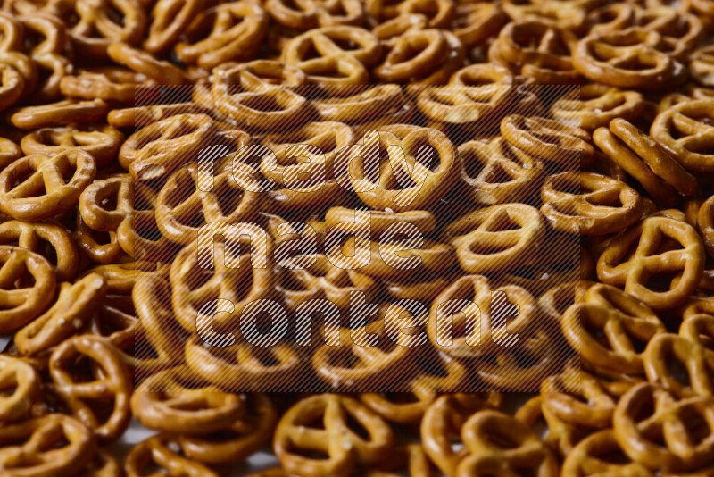 Pretzels snacks on white background