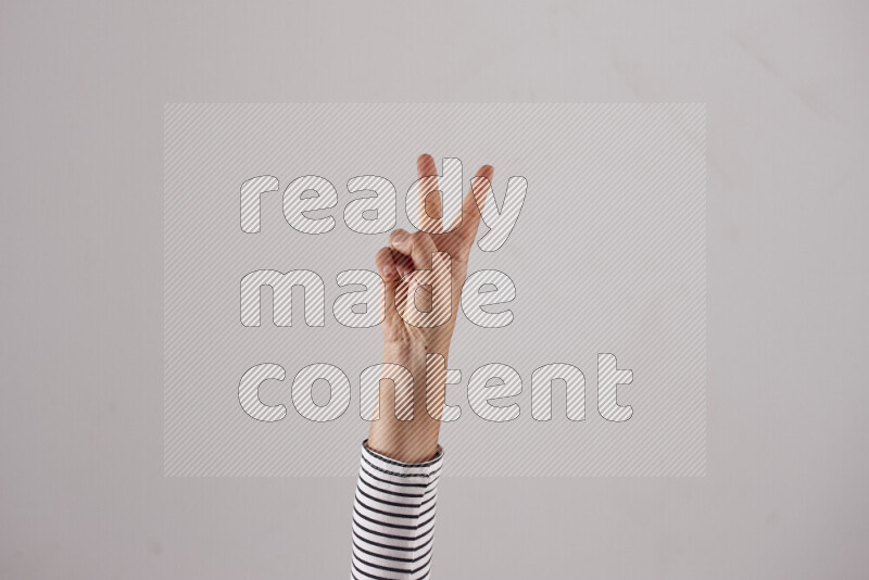 Woman hands gesturing sign language