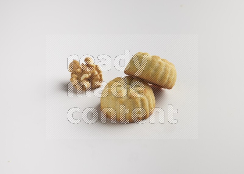 Two Pieces of Maamoul direct on white background