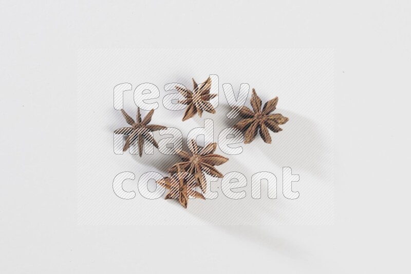 Star anise on a white background