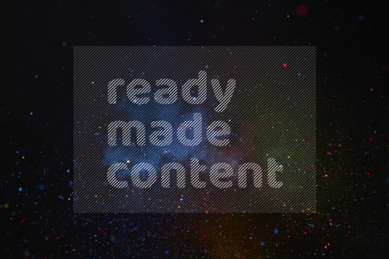 Colorful powder explosion on black background