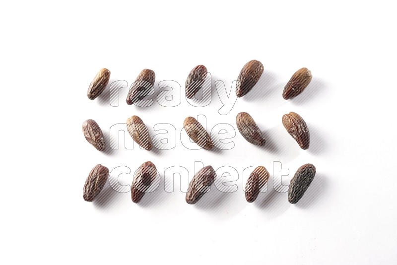 Dates on white background