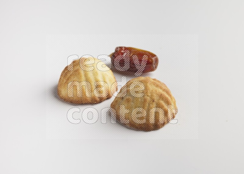 Two Pieces of Maamoul direct on white background