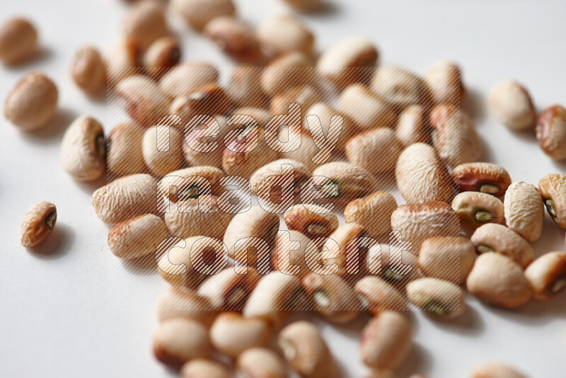 Black-eyed peas on white background