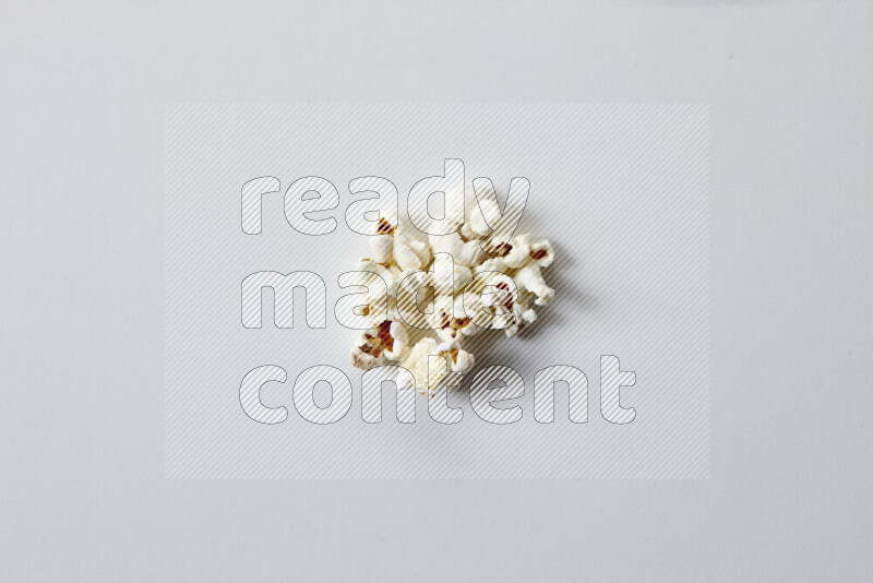Popcorn snacks on white background