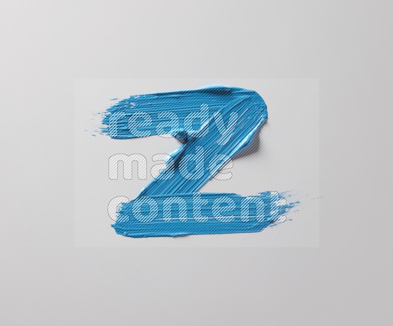 Multi blue straight brush strokes in different shapes on a white background