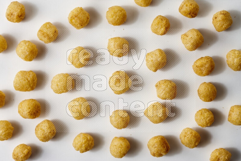 Puffs snacks on white background