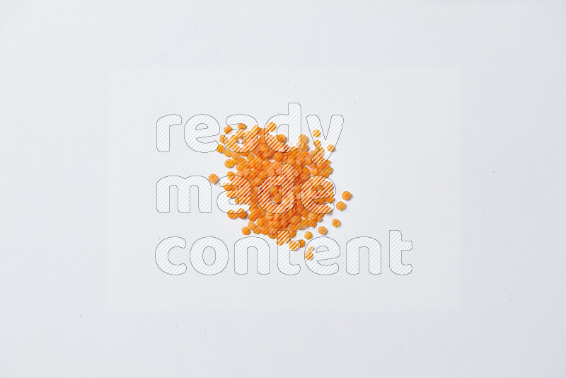 Lentils on white background