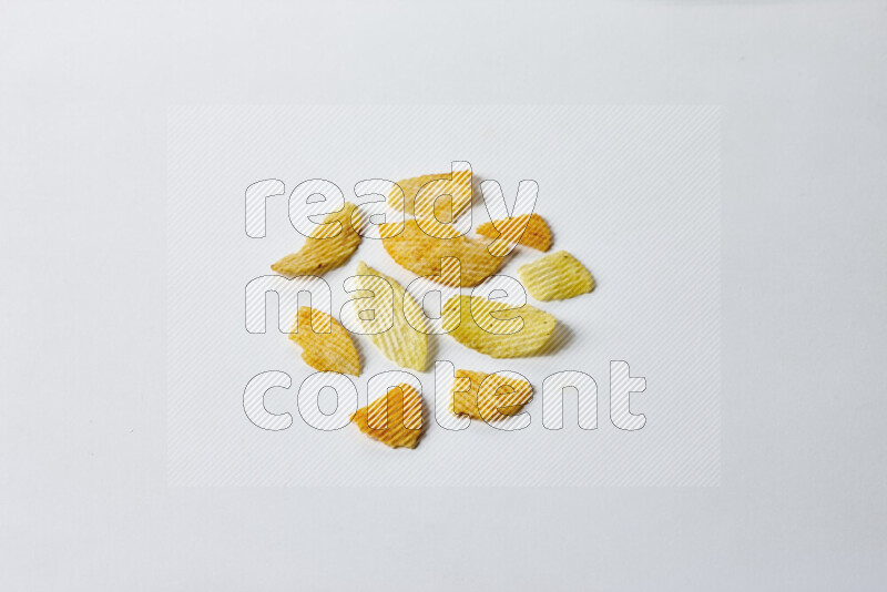 Chips snacks on white background