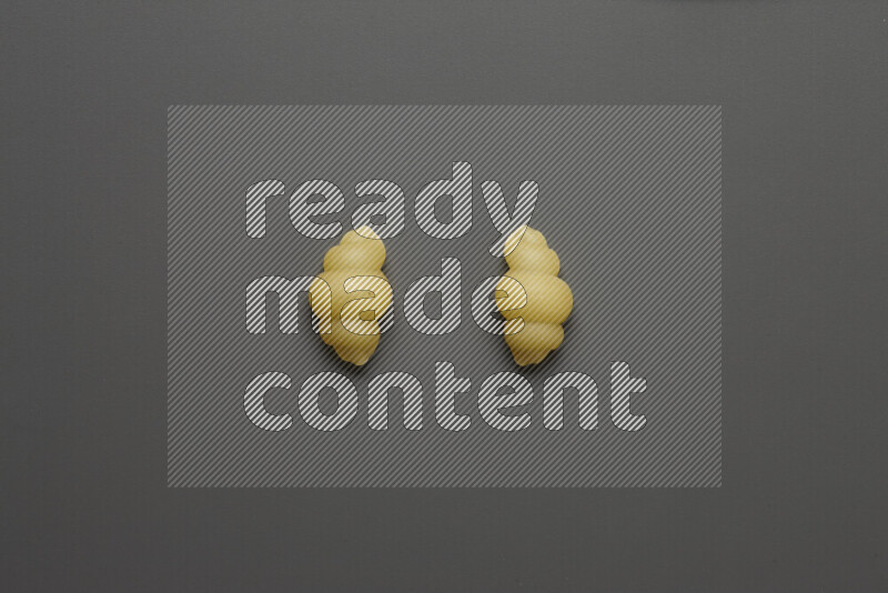 Snails pasta on grey background