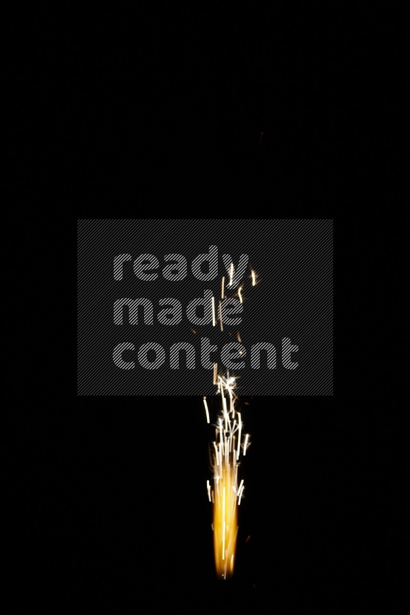 Sparkler candle isolated on black background