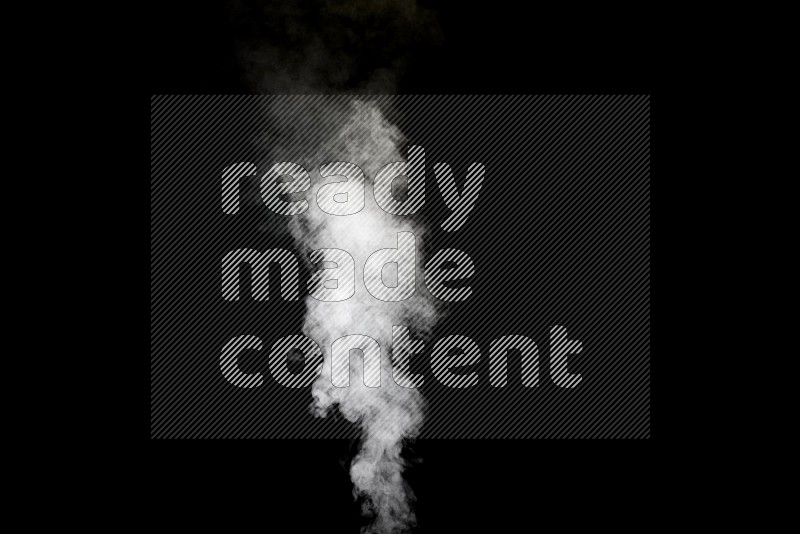 irregular white smoke on black background.