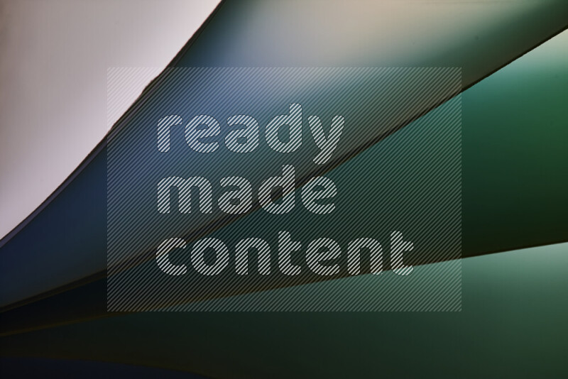 An abstract art piece displaying smooth curves in cold gradients created by colored light