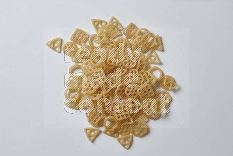 Snacks on white background