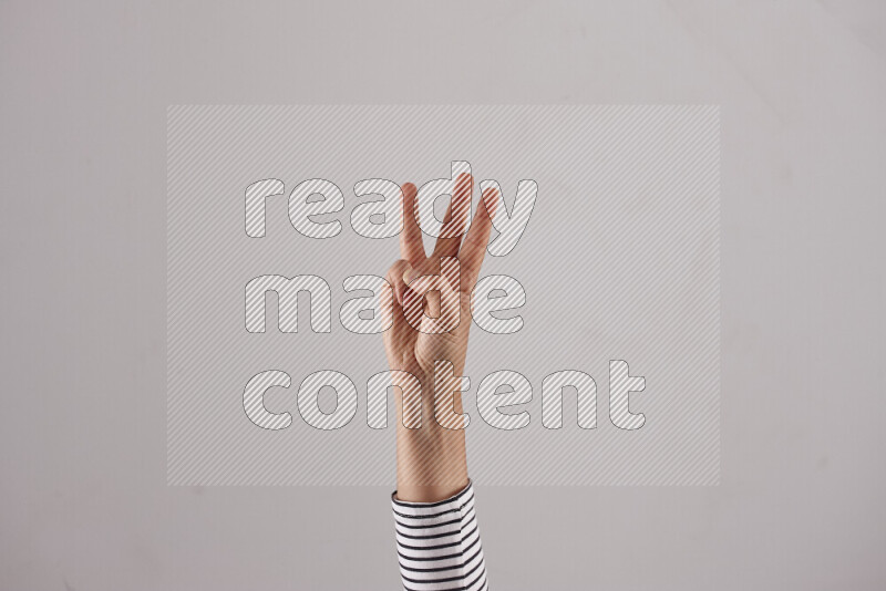 Woman hands gesturing sign language