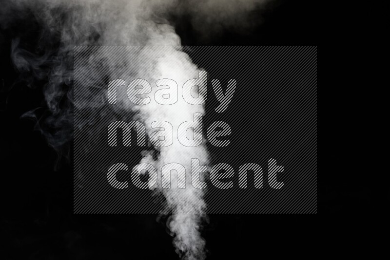 irregular white smoke on black background.
