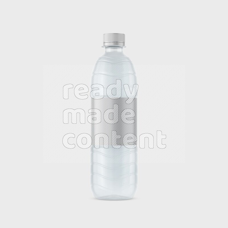 Plastic bottle mockup with a label isolated on white background 3d rendering