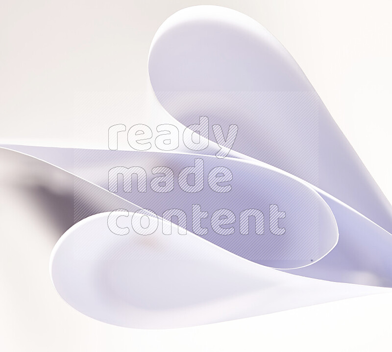 An abstract art of paper folded into smooth curves in grey gradients