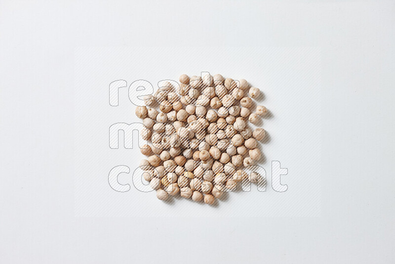 Chickpeas on white background