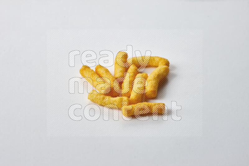 Puffs snacks on white background