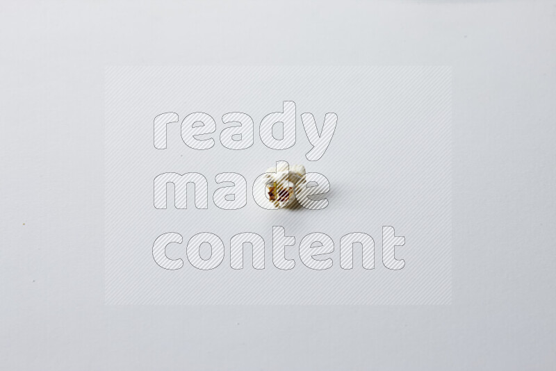 Popcorn snacks on white background