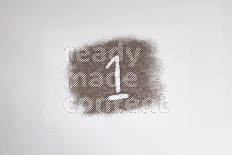 Numbers written with glitter on white background