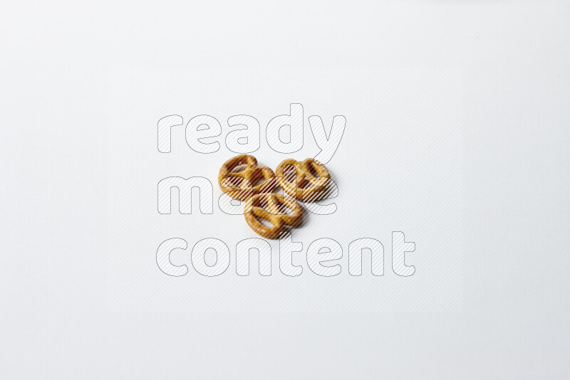 Pretzels snacks on white background
