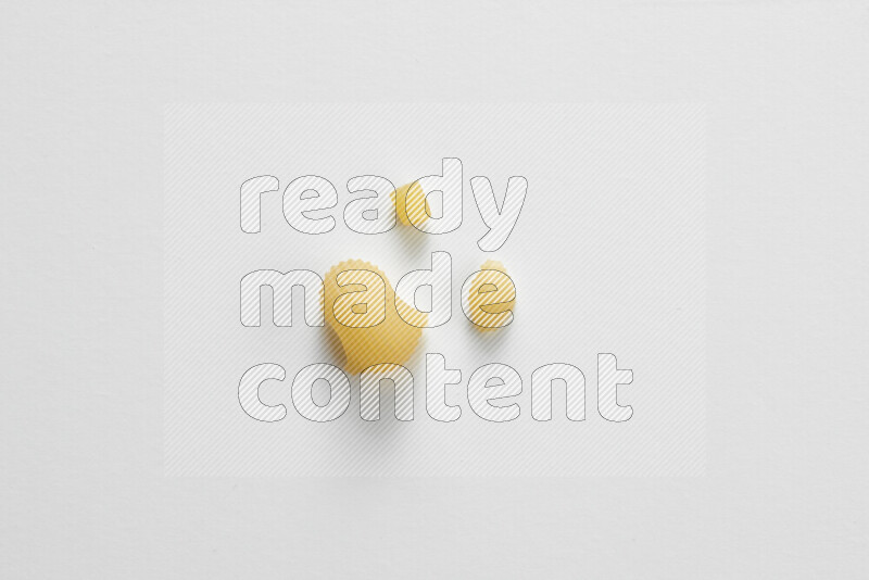 Different pasta types on white background