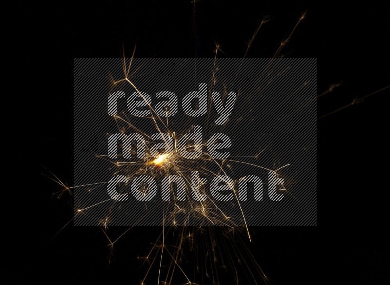 Sparkler candle isolated on black background