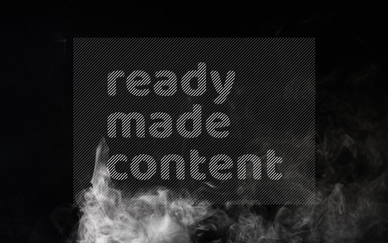 irregular white smoke on black background.