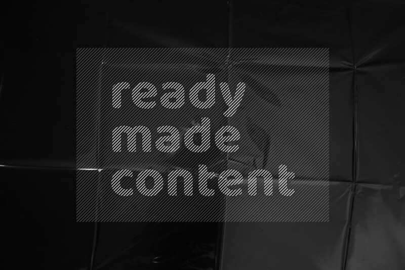 Plastic wrap texture on black background