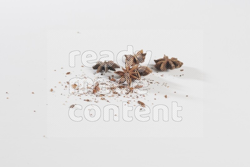 Star anise on a white background