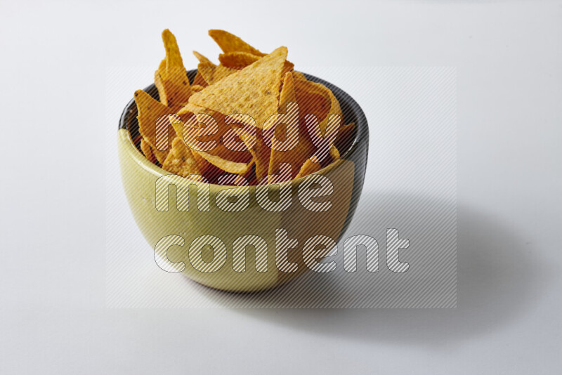 Nachos snacks on white background