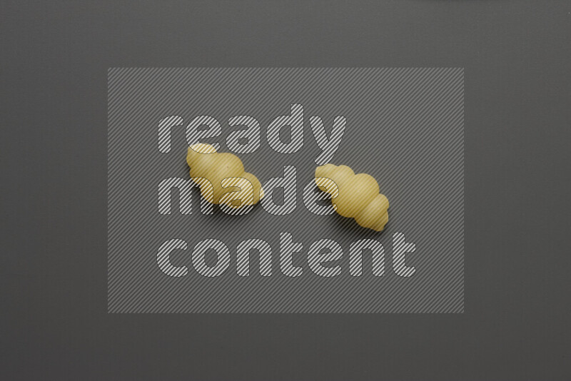 Snails pasta on grey background