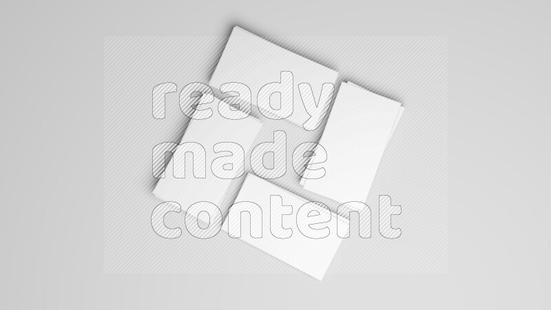 Corporate Stationery Elements, Blank White Textured Brand ID, On White Background