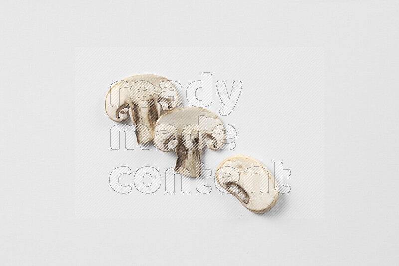 Mushrooms on white background