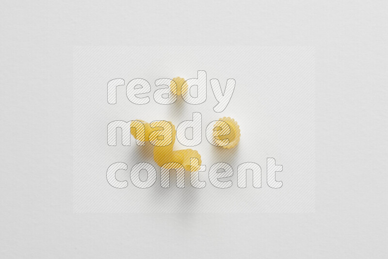 Different pasta types on white background