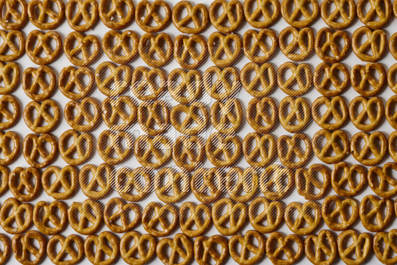 Pretzels snacks on white background