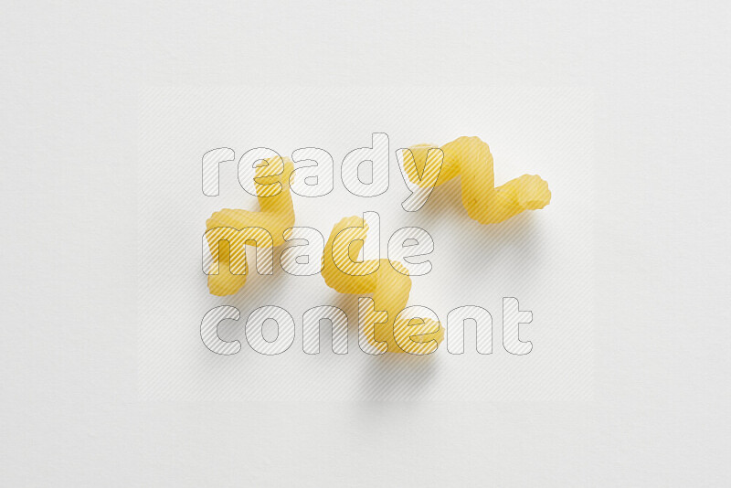 Twist pasta on white background