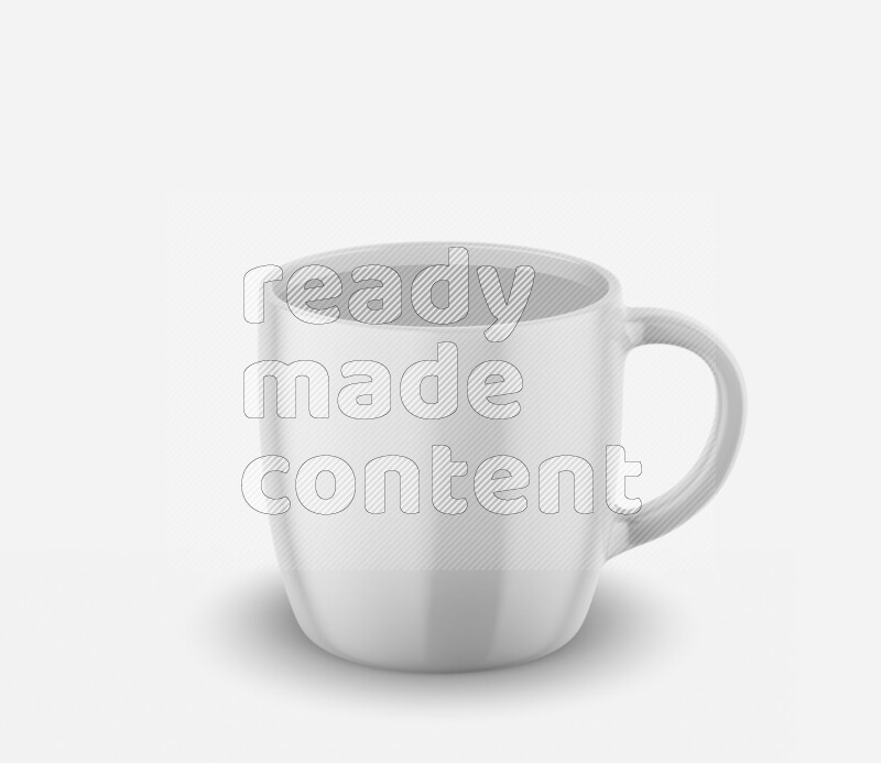 Ceramic glossy mug mockup isolated on white background 3d rendering