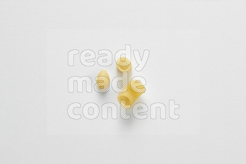 Different pasta types on white background