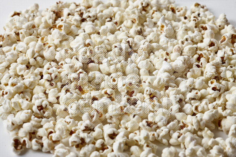Popcorn snacks on white background