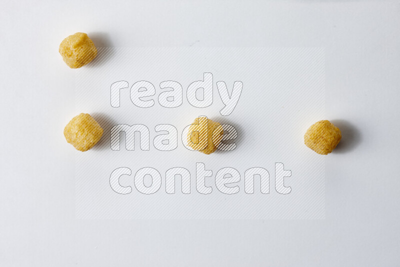 Puffs snacks on white background
