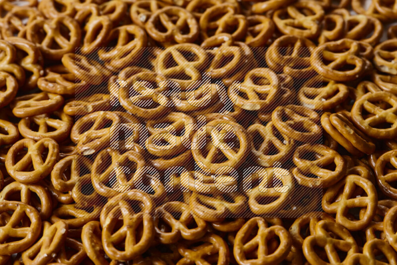 Pretzels snacks on white background