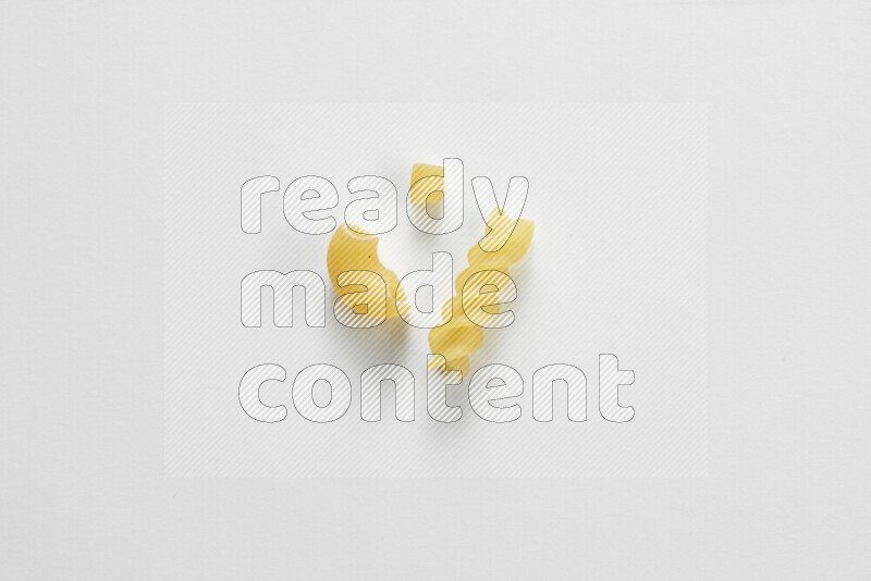 Different pasta types on white background