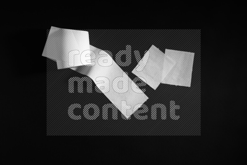 Tissue paper on black background