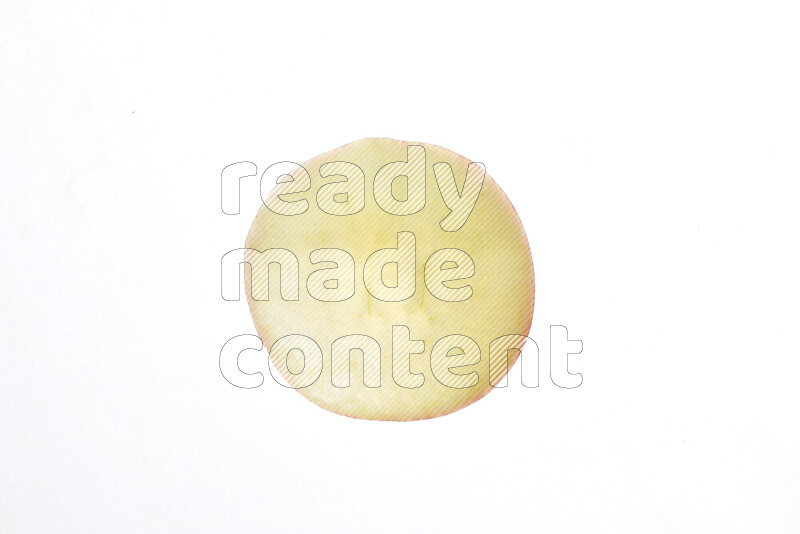 Apple slices on illuminated white background