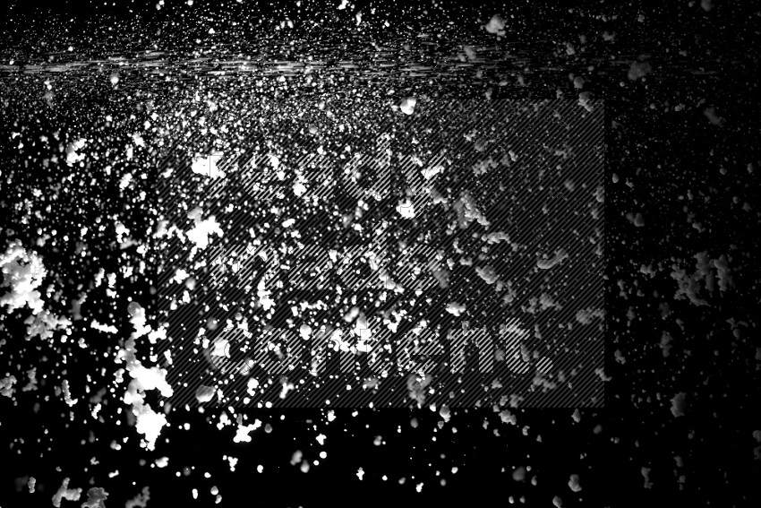 Snow spray on black background